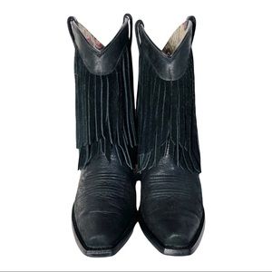 Ariat Gold Rush Black Fringe Cowgirl Boots size 8